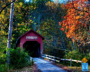 Covered bridge in Beanblossom, Indiana