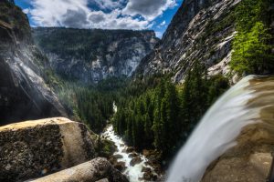 From the top of Vernal Falls in Yosemite National Park
