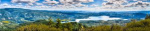 This is a panorama of the Rogue River valley near Prospect, OR.