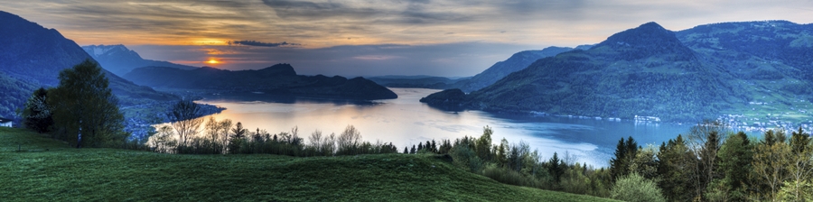 Sunrise on Lake Luzern, Switzerland