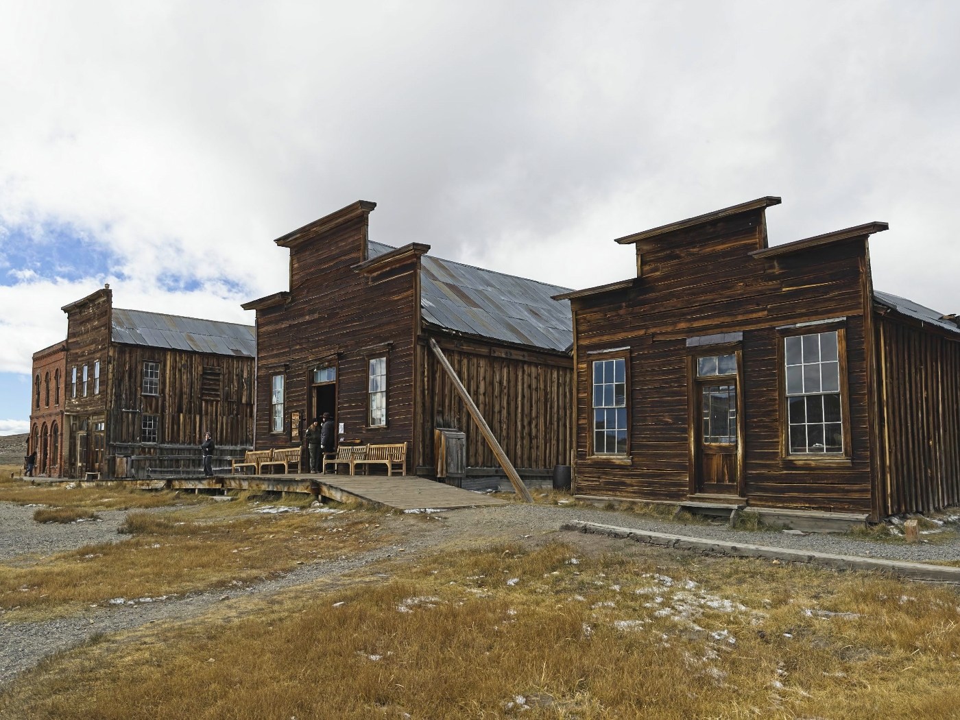 Main street in the California ghost town of Bodie.